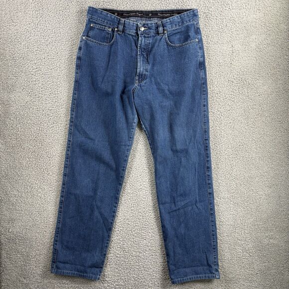 Ermenegildo Zegna Jeans Mens 36X31 Blue Straight Leg High Rise Heavyweight